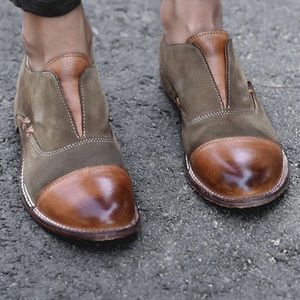 Bed Stü Bed Stu Rose Leather Suede Oxford Slip On Women’s Size 9